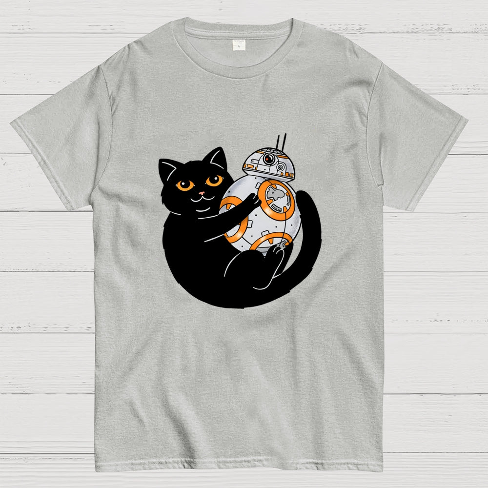 Cat And Droid  T-Shirt