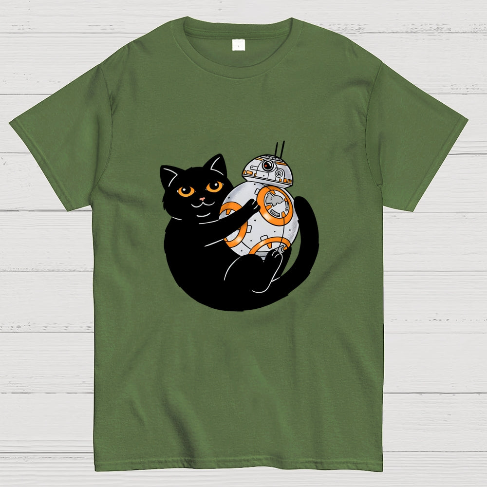 Cat And Droid  T-Shirt