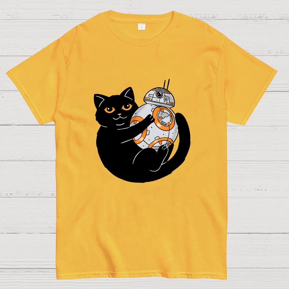 Cat And Droid  T-Shirt