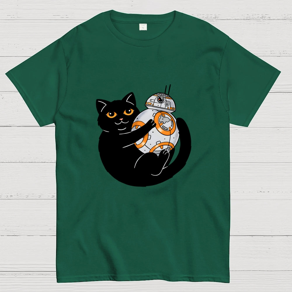 Cat And Droid  T-Shirt
