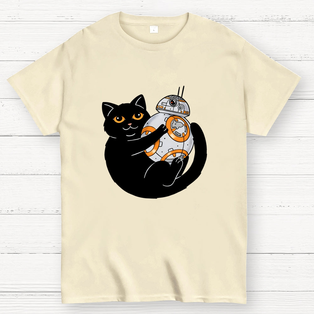 Cat And Droid  T-Shirt