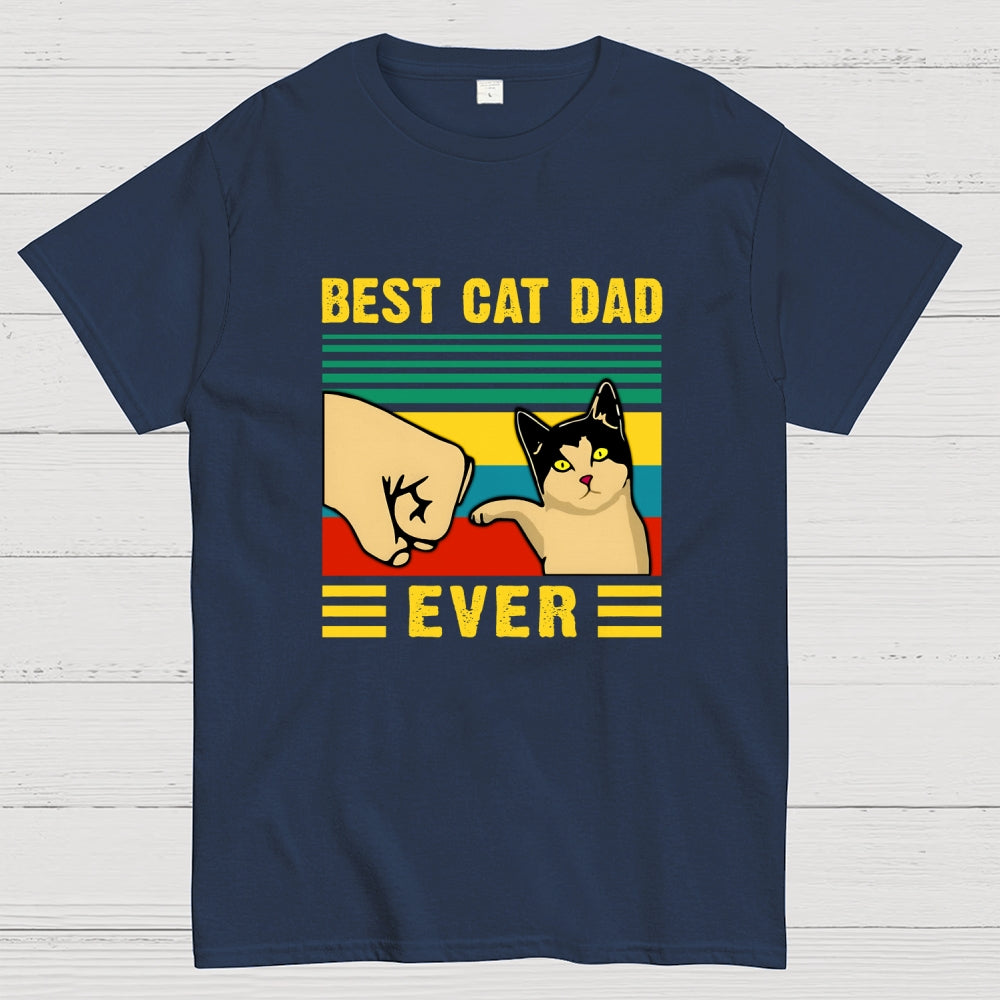 Best Cat Dad Fathers Day Funny  T-Shirt