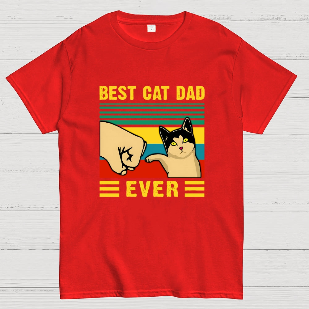 Best Cat Dad Fathers Day Funny  T-Shirt