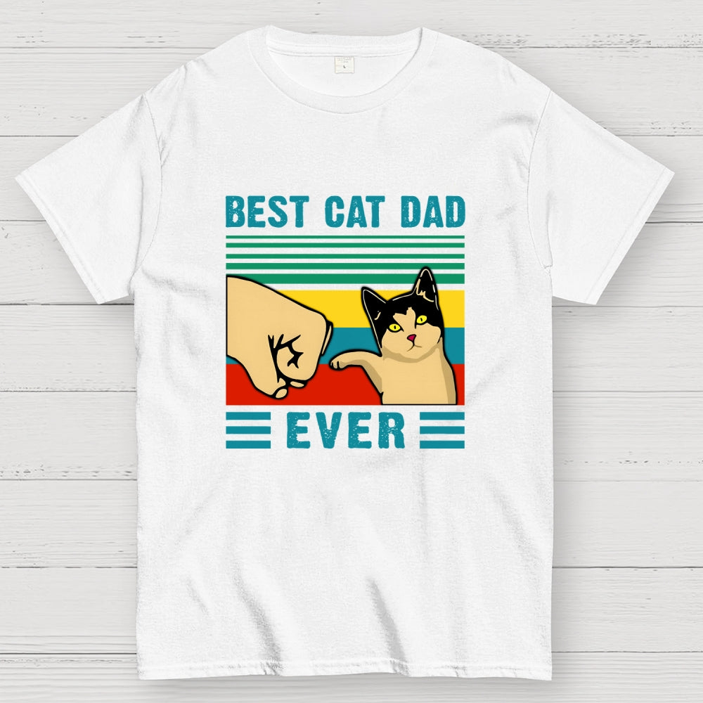 Best Cat Dad Fathers Day Funny  T-Shirt