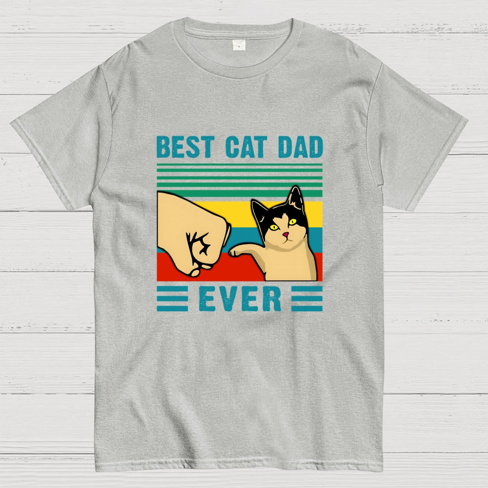 Best Cat Dad Fathers Day Funny  T-Shirt