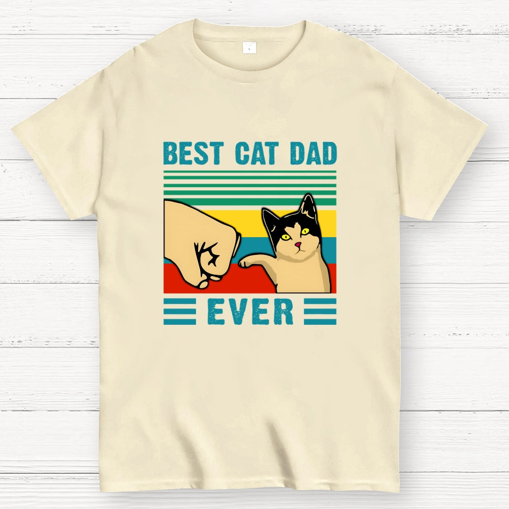 Best Cat Dad Fathers Day Funny  T-Shirt