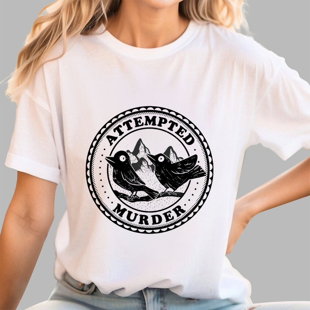 Attempted Murder Crows by Tobe Fonseca  T-Shirt