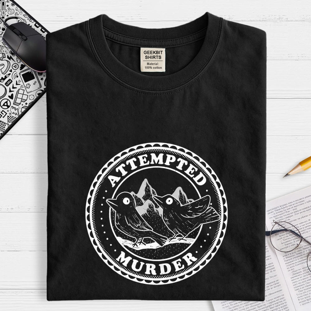 Attempted Murder Crows by Tobe Fonseca  T-Shirt