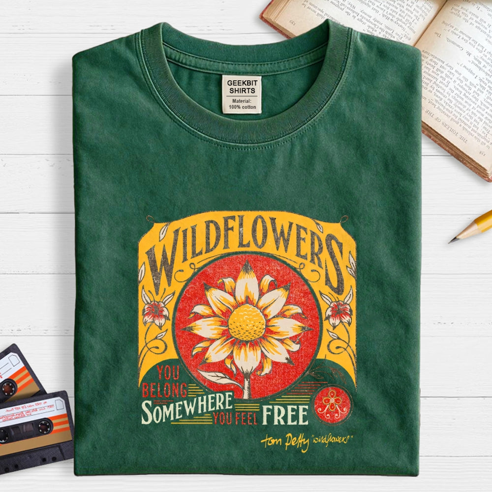 Tom Petty Wildflowers Natural  T-Shirt