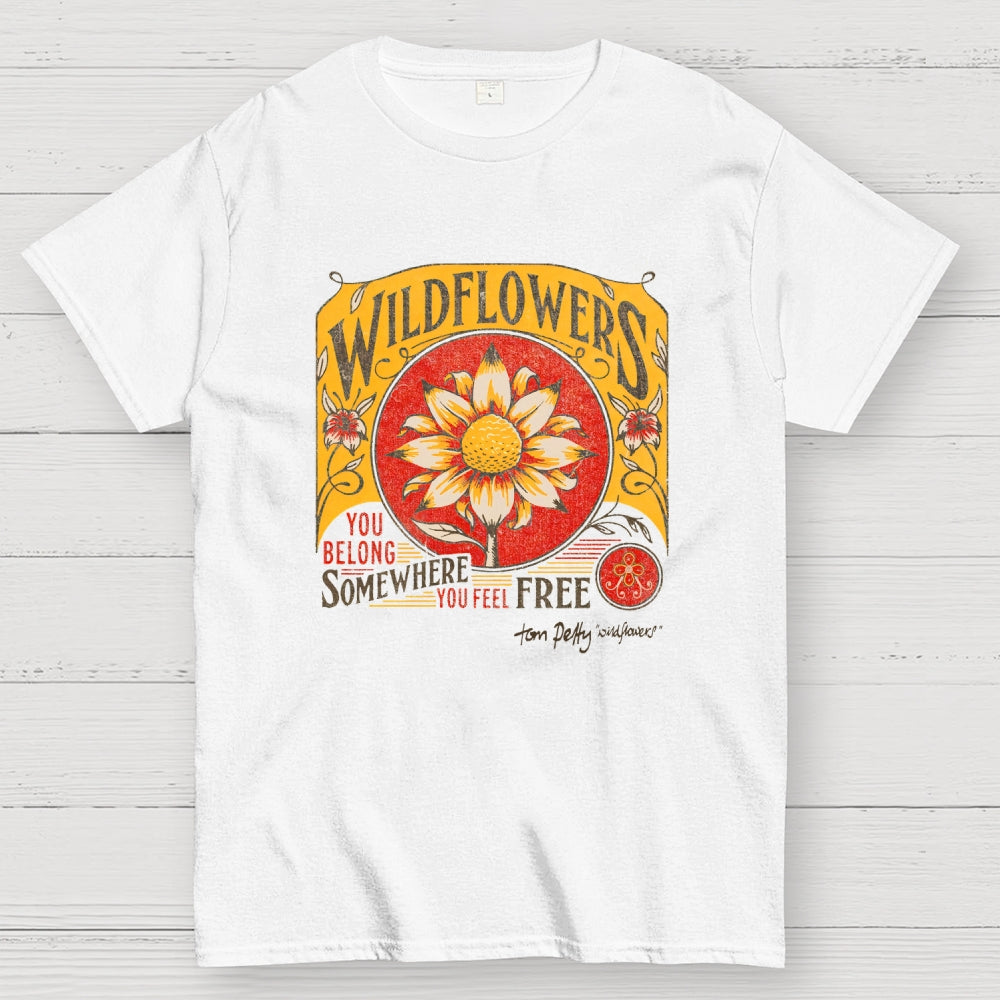 Tom Petty Wildflowers Natural  T-Shirt