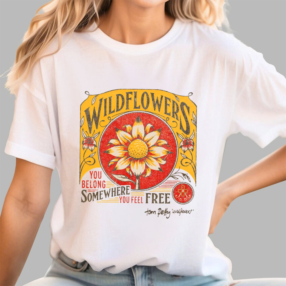 Tom Petty Wildflowers Natural  T-Shirt