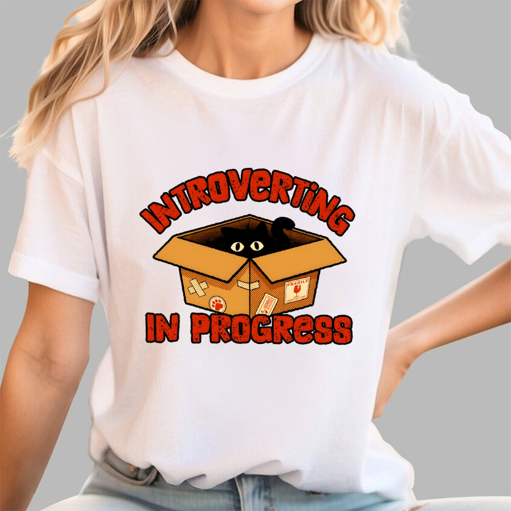 Introverting cat  T-Shirt