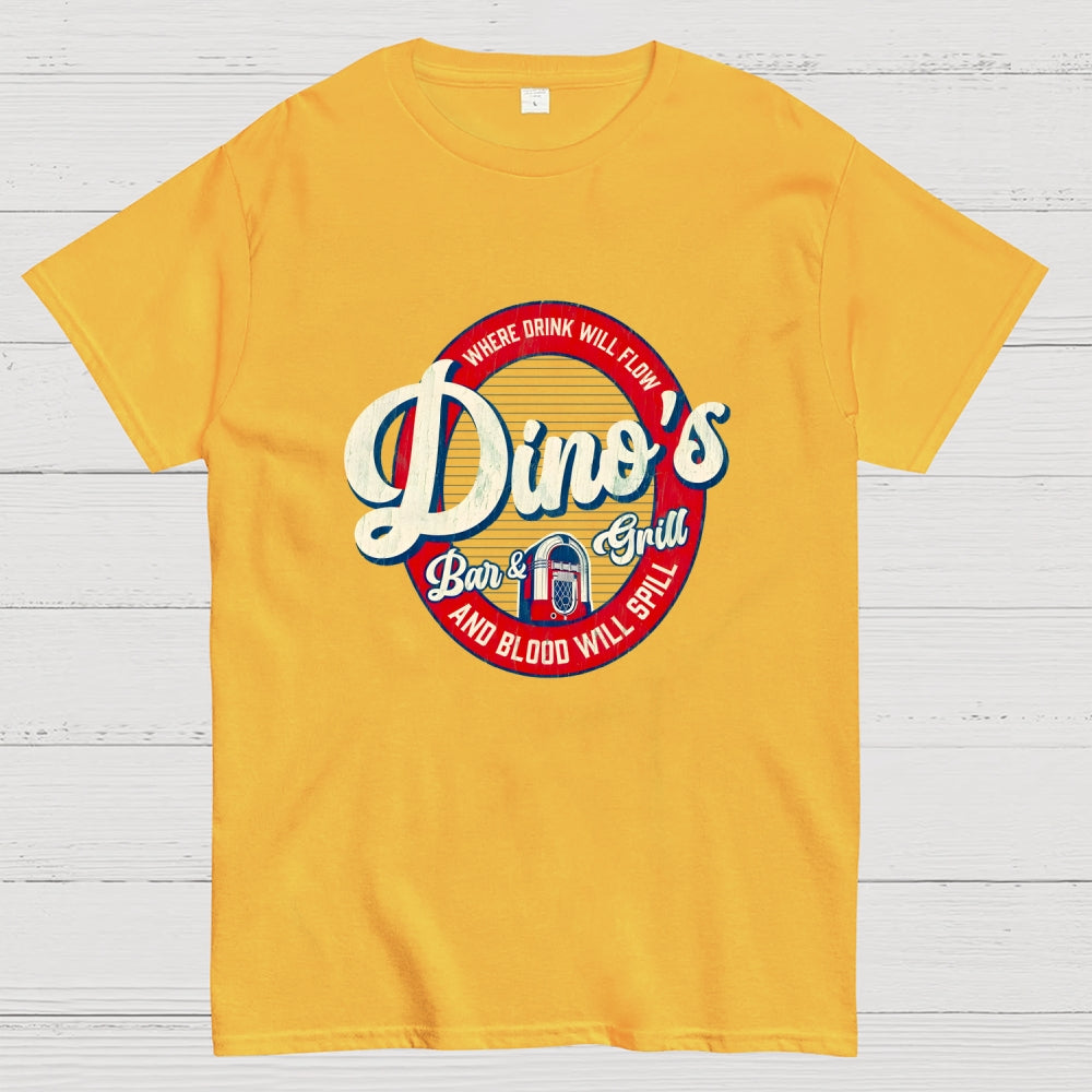 Dino's Bar & Grill  Where Blood Will Spill  T-Shirt
