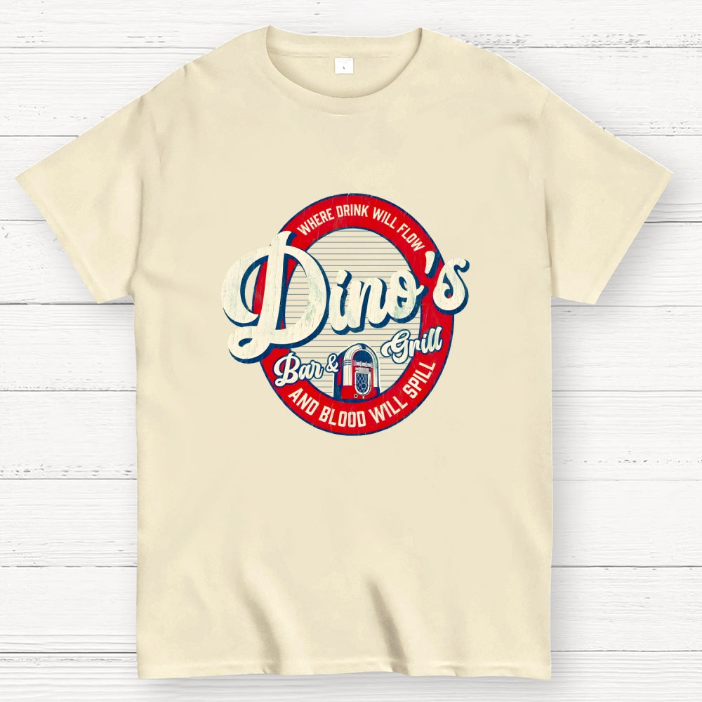 Dino's Bar & Grill  Where Blood Will Spill  T-Shirt
