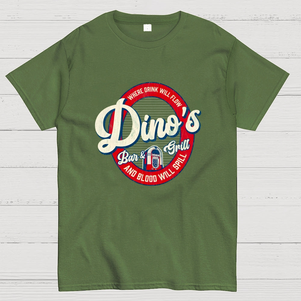 Dino's Bar & Grill  Where Blood Will Spill  T-Shirt
