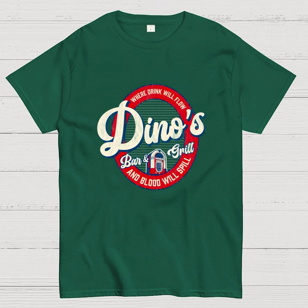 Dino's Bar & Grill  Where Blood Will Spill  T-Shirt