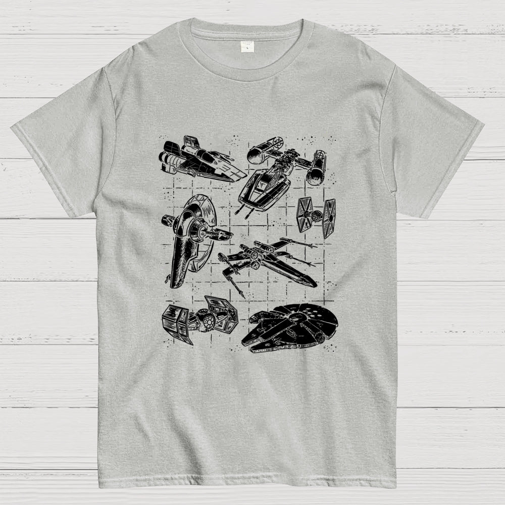 Star Spaceships  T-Shirt