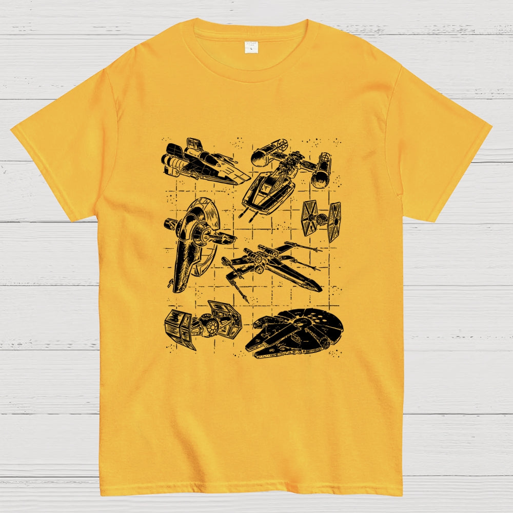 Star Spaceships  T-Shirt