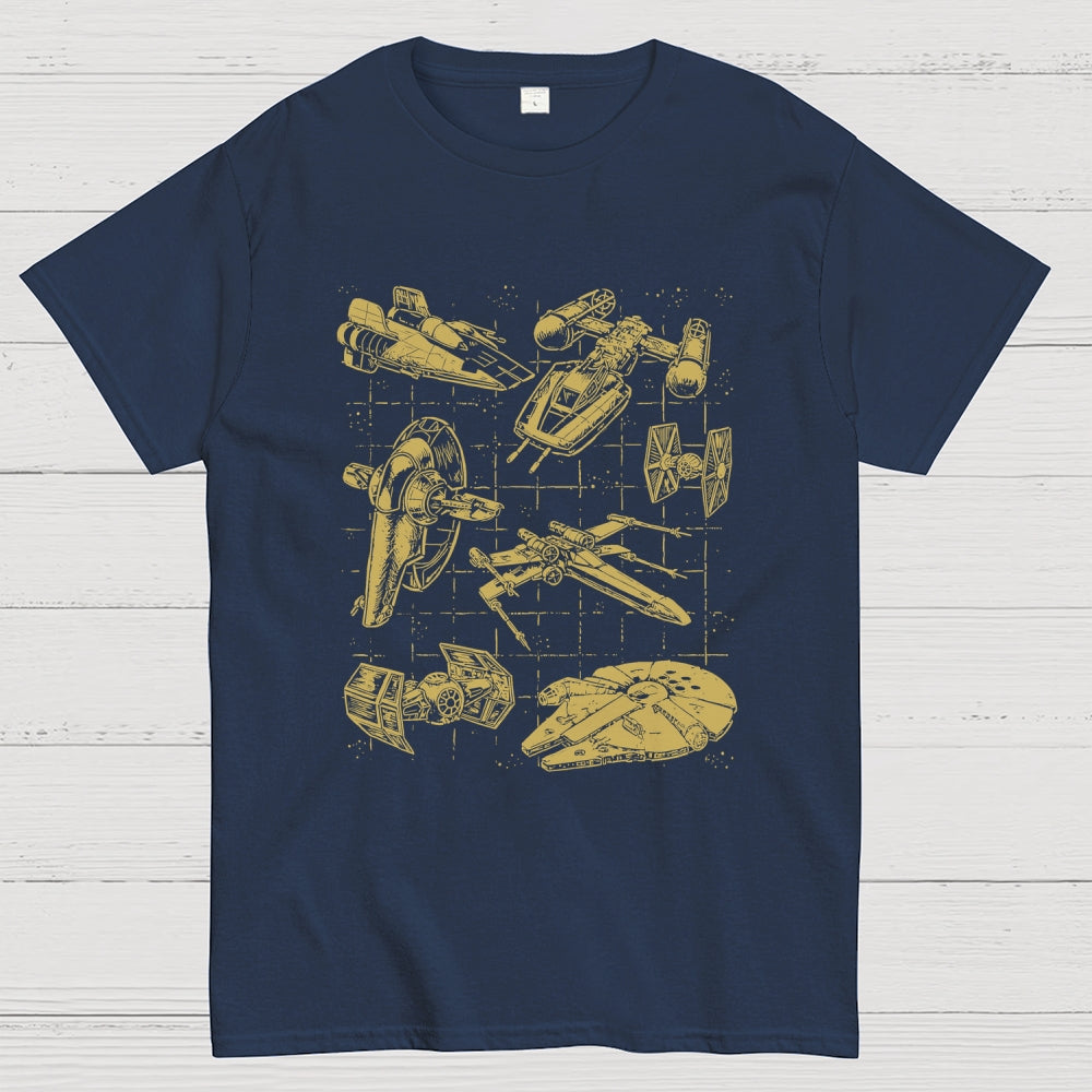 Star Spaceships  T-Shirt