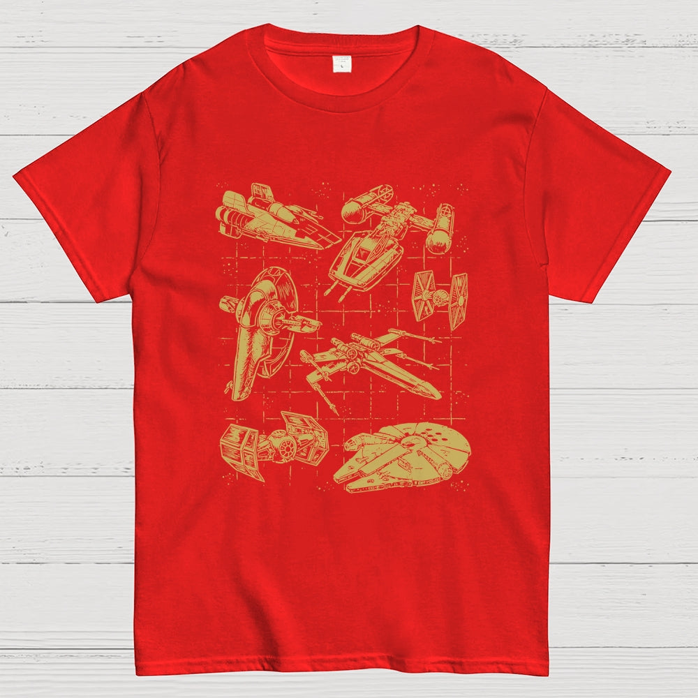 Star Spaceships  T-Shirt