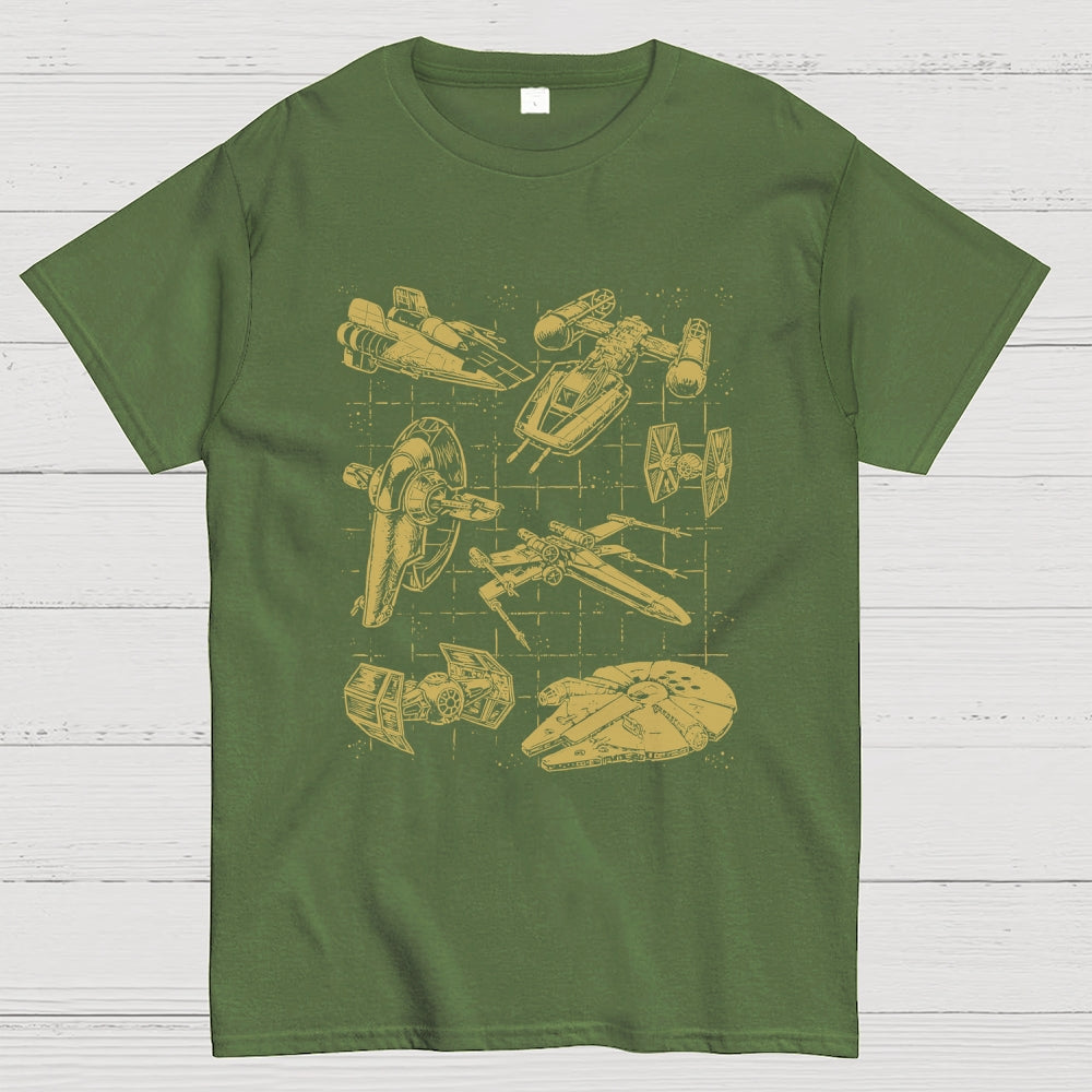 Star Spaceships  T-Shirt