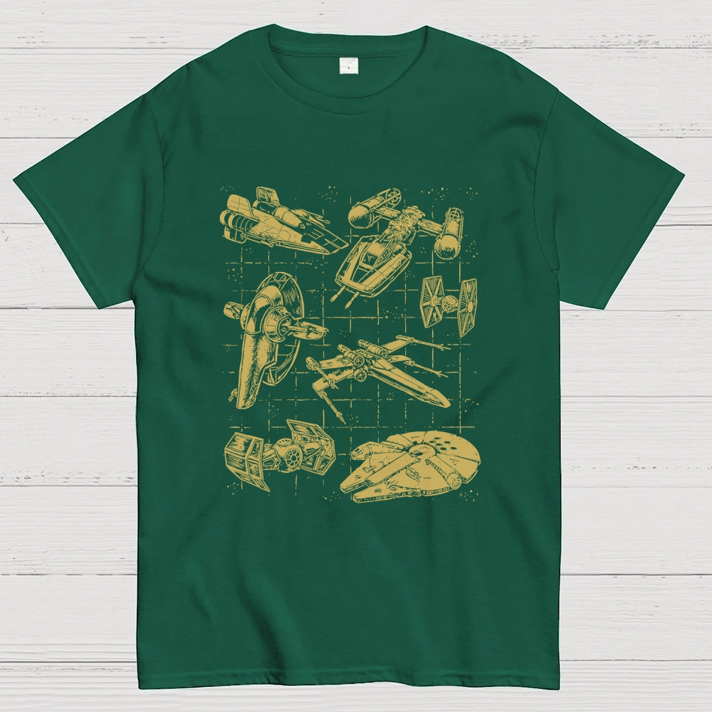 Star Spaceships  T-Shirt