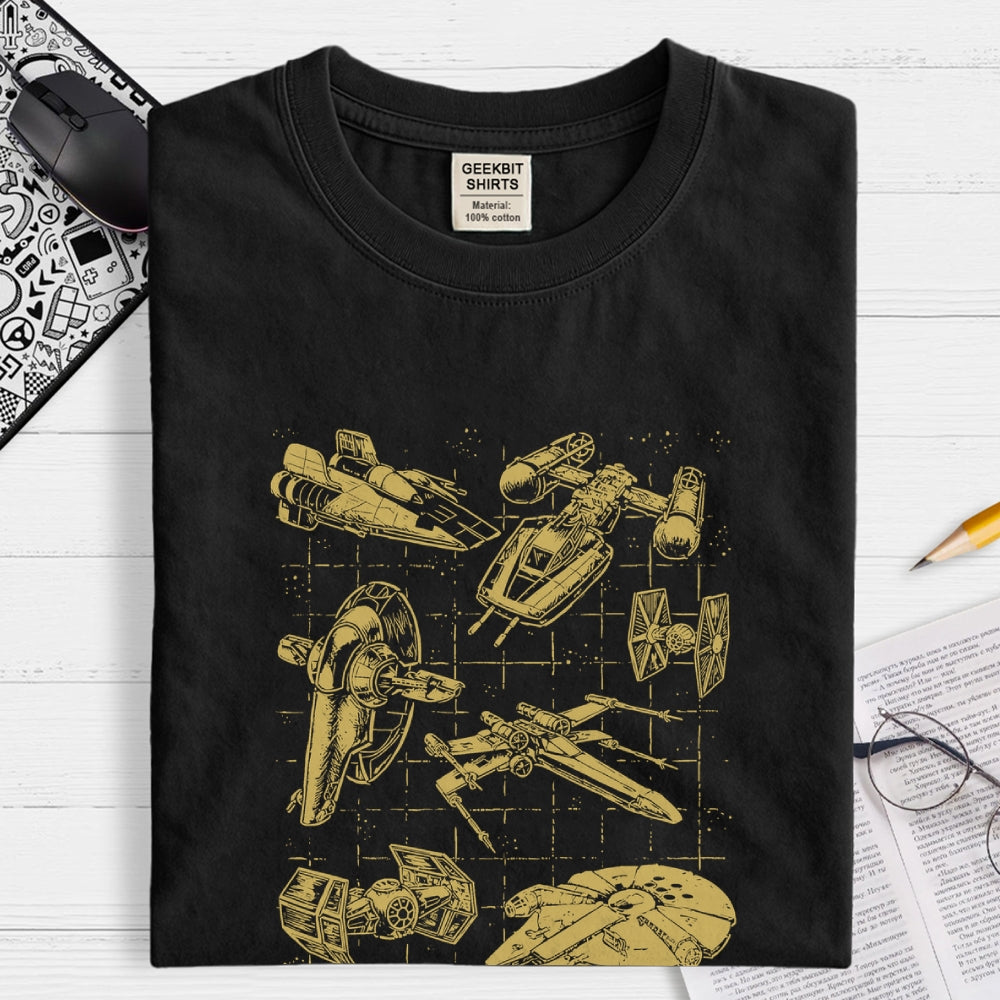 Star Spaceships  T-Shirt
