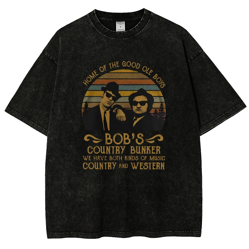Home of The Good Ole Boys Bob's Country Bunker Vintage Distressed T-shirt