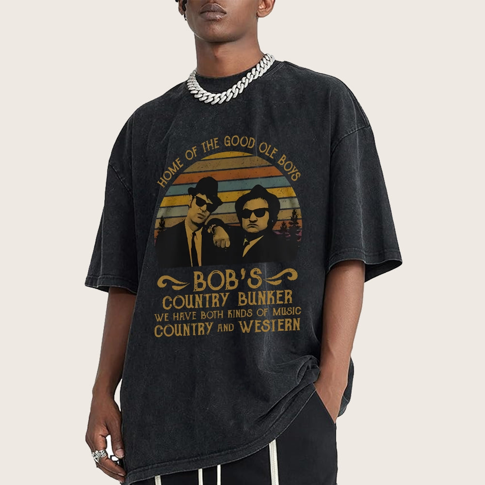 Home of The Good Ole Boys Bob's Country Bunker Vintage Distressed T-shirt