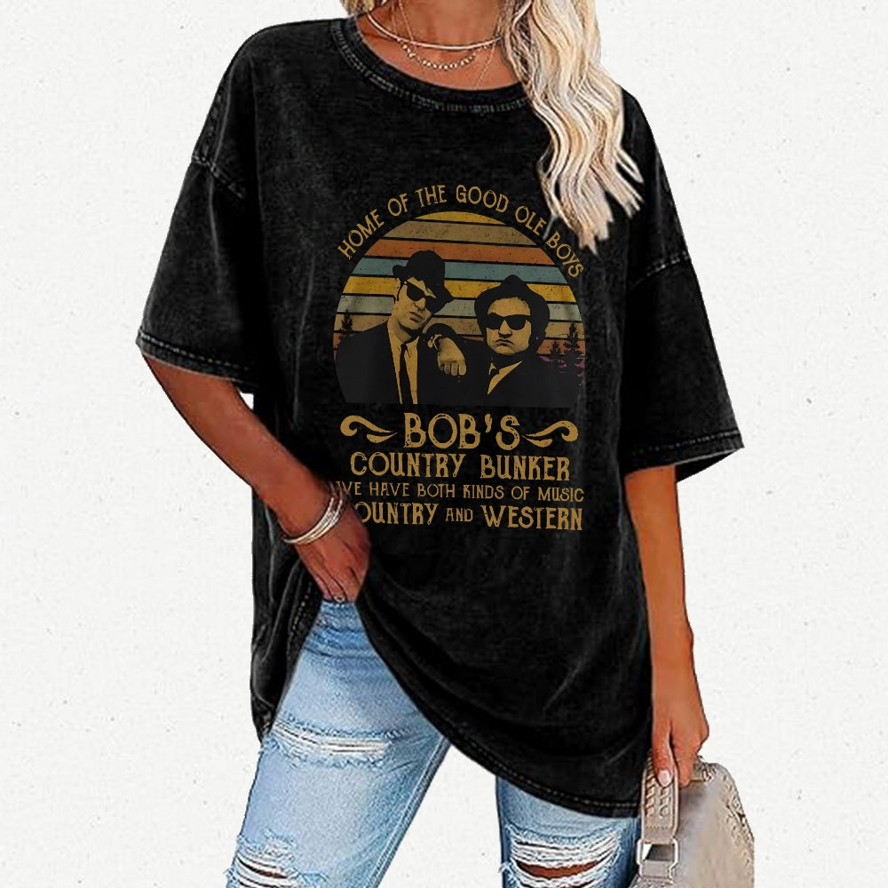 Home of The Good Ole Boys Bob's Country Bunker Vintage Distressed T-shirt