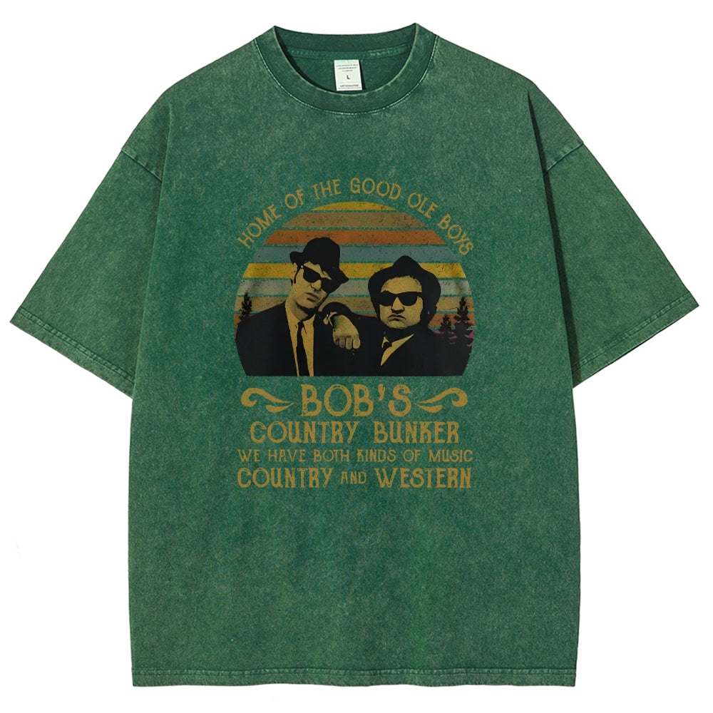 Home of The Good Ole Boys Bob's Country Bunker Vintage Distressed T-shirt