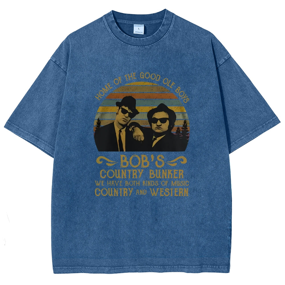 Home of The Good Ole Boys Bob's Country Bunker Vintage Distressed T-shirt