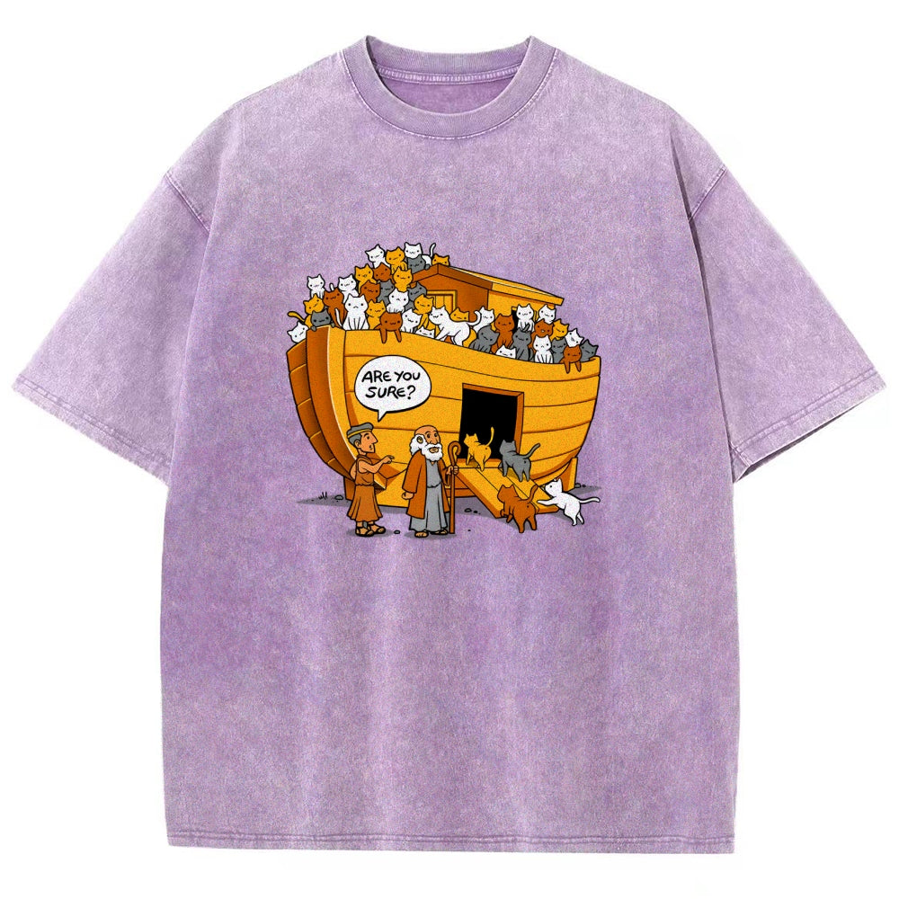 Noah's Ark Cat Vintage Distressed T-shirt