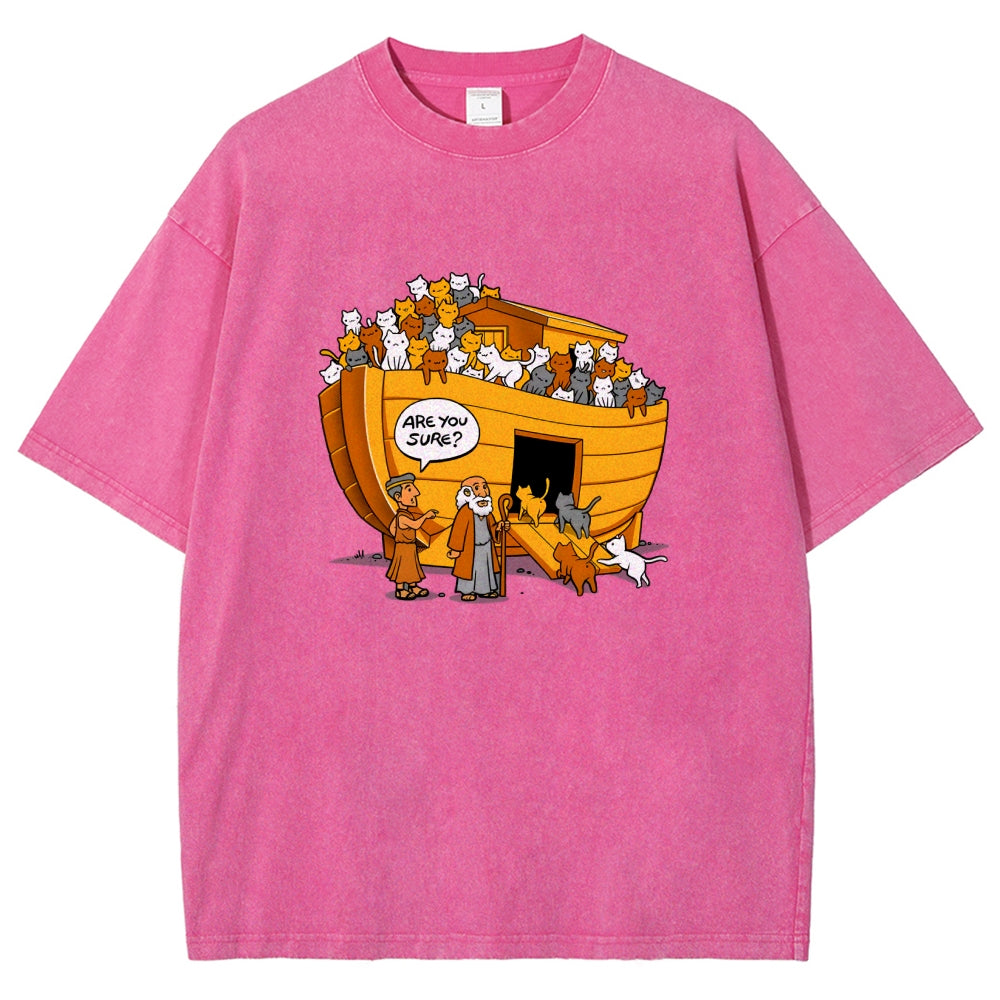 Noah's Ark Cat Vintage Distressed T-shirt