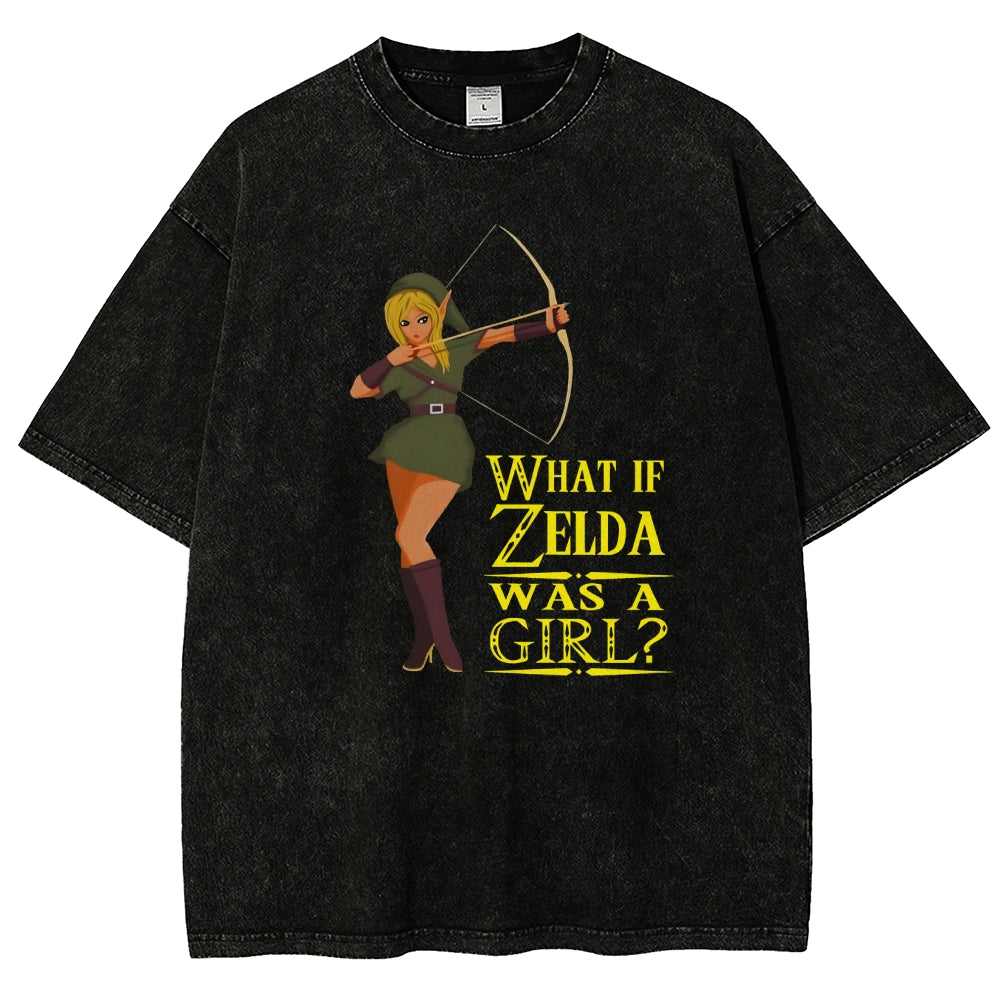 What if zelda was a girl? Vintage Distressed T-shirt