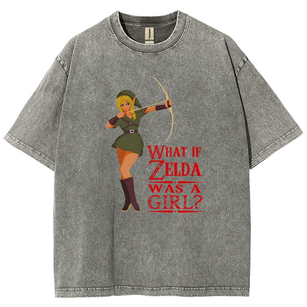 What if zelda was a girl? Vintage Distressed T-shirt
