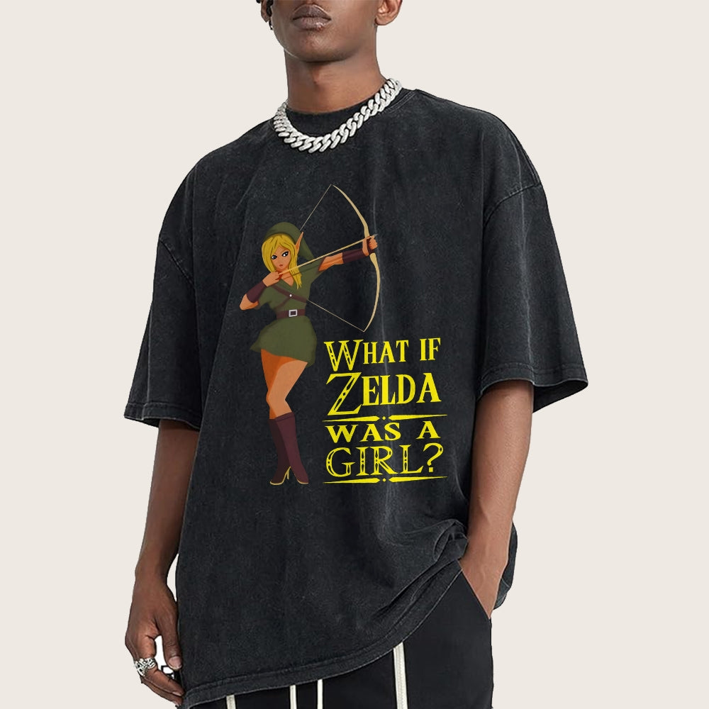 What if zelda was a girl? Vintage Distressed T-shirt