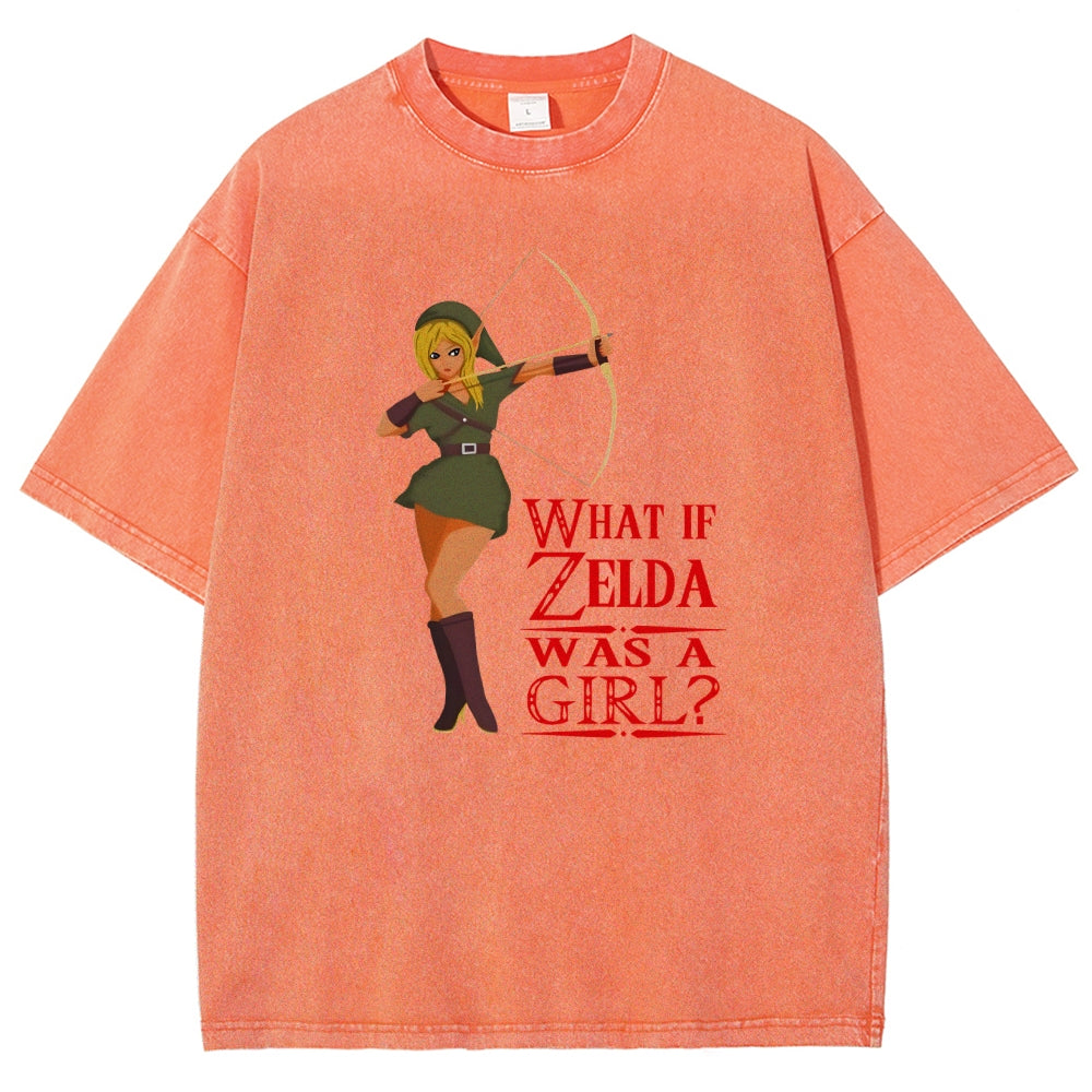 What if zelda was a girl? Vintage Distressed T-shirt