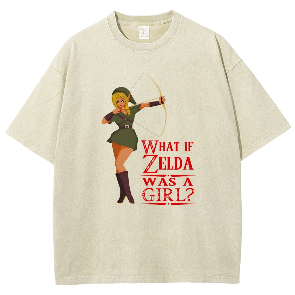 What if zelda was a girl? Vintage Distressed T-shirt