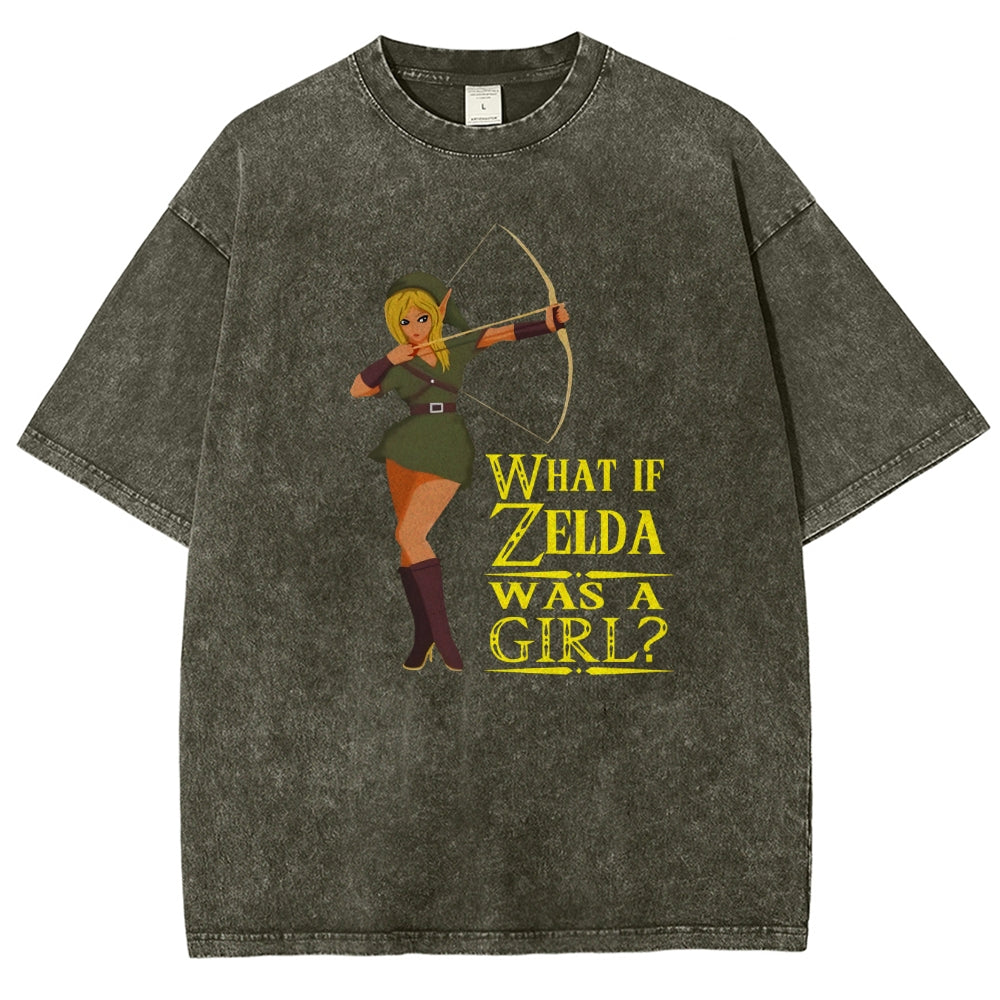 What if zelda was a girl? Vintage Distressed T-shirt