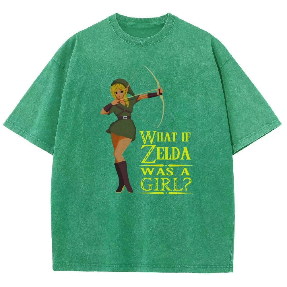 What if zelda was a girl? Vintage Distressed T-shirt