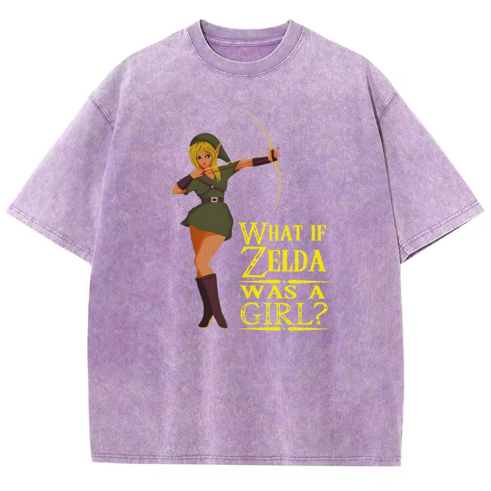 What if zelda was a girl? Vintage Distressed T-shirt