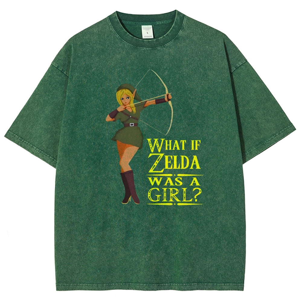 What if zelda was a girl? Vintage Distressed T-shirt