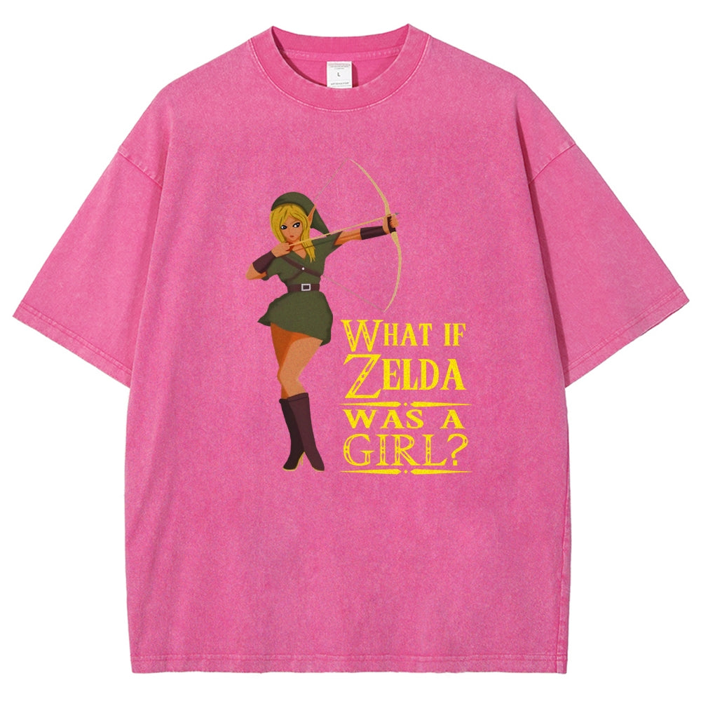 What if zelda was a girl? Vintage Distressed T-shirt