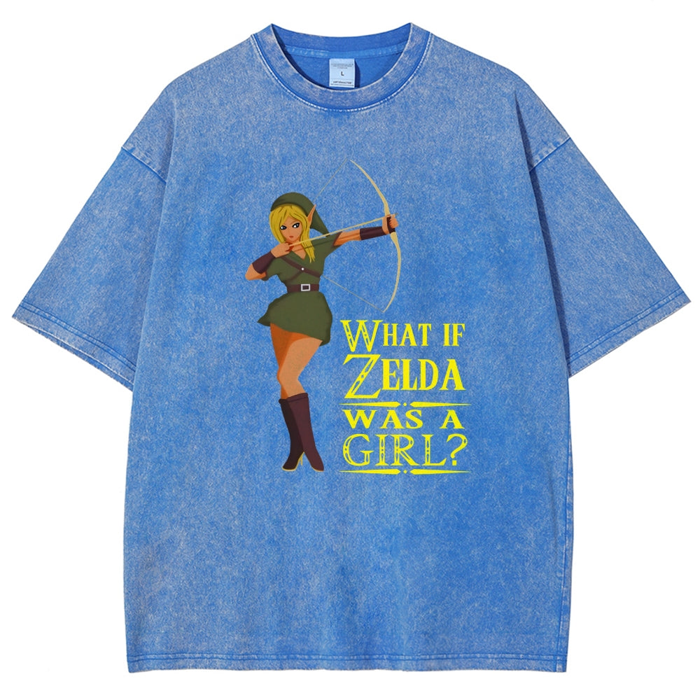 What if zelda was a girl? Vintage Distressed T-shirt