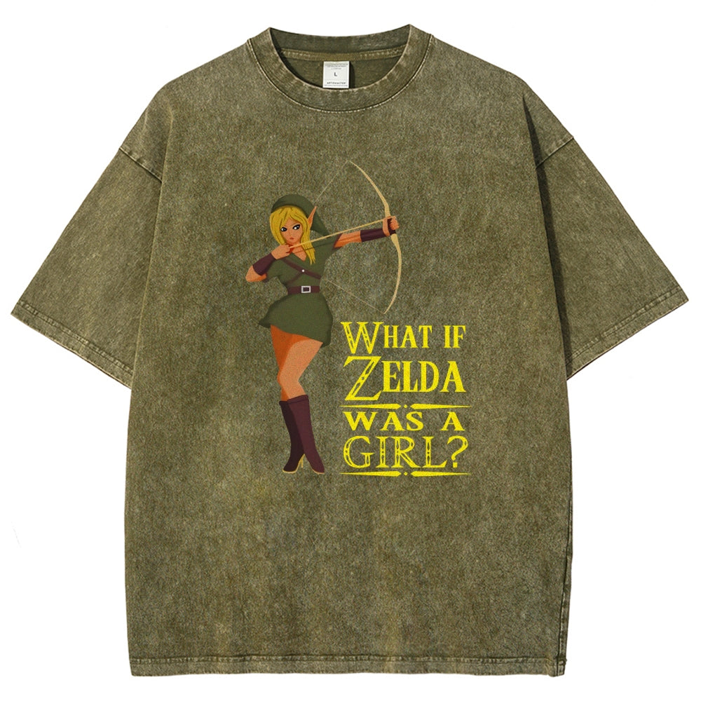 What if zelda was a girl? Vintage Distressed T-shirt
