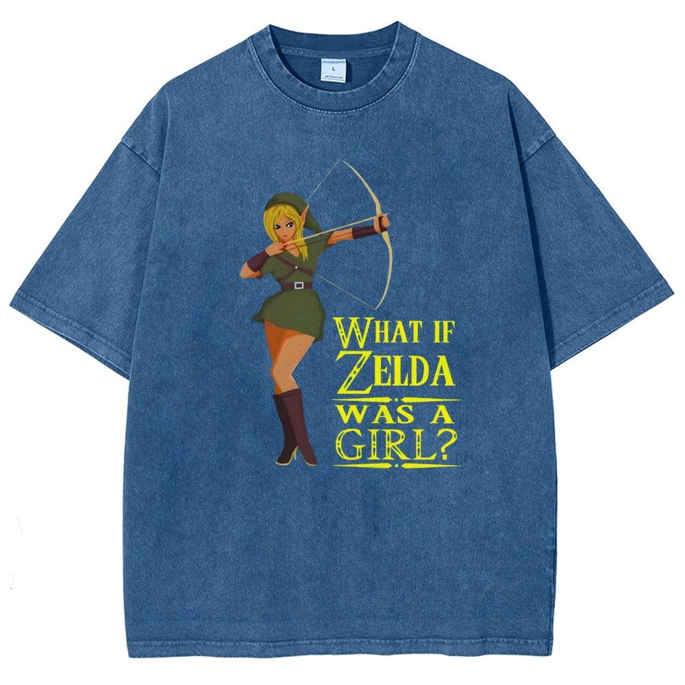 What if zelda was a girl? Vintage Distressed T-shirt