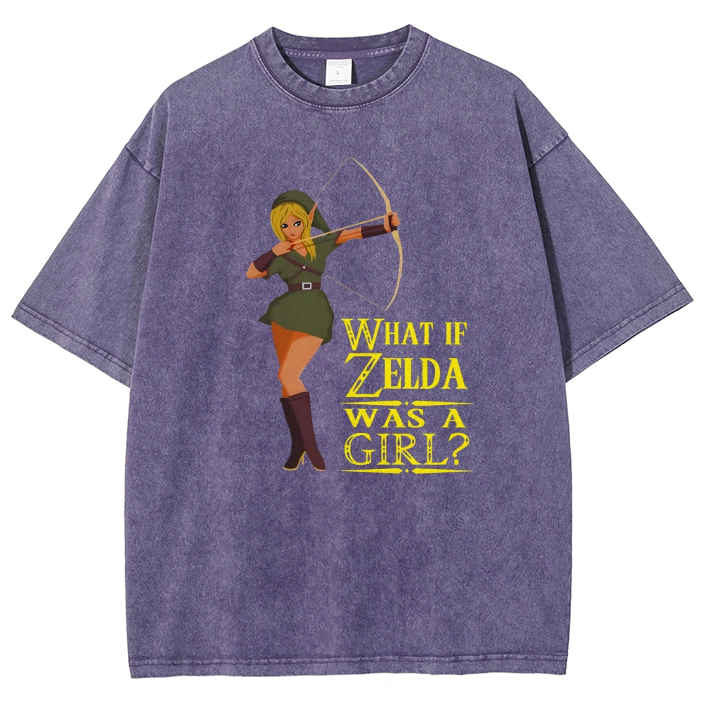 What if zelda was a girl? Vintage Distressed T-shirt