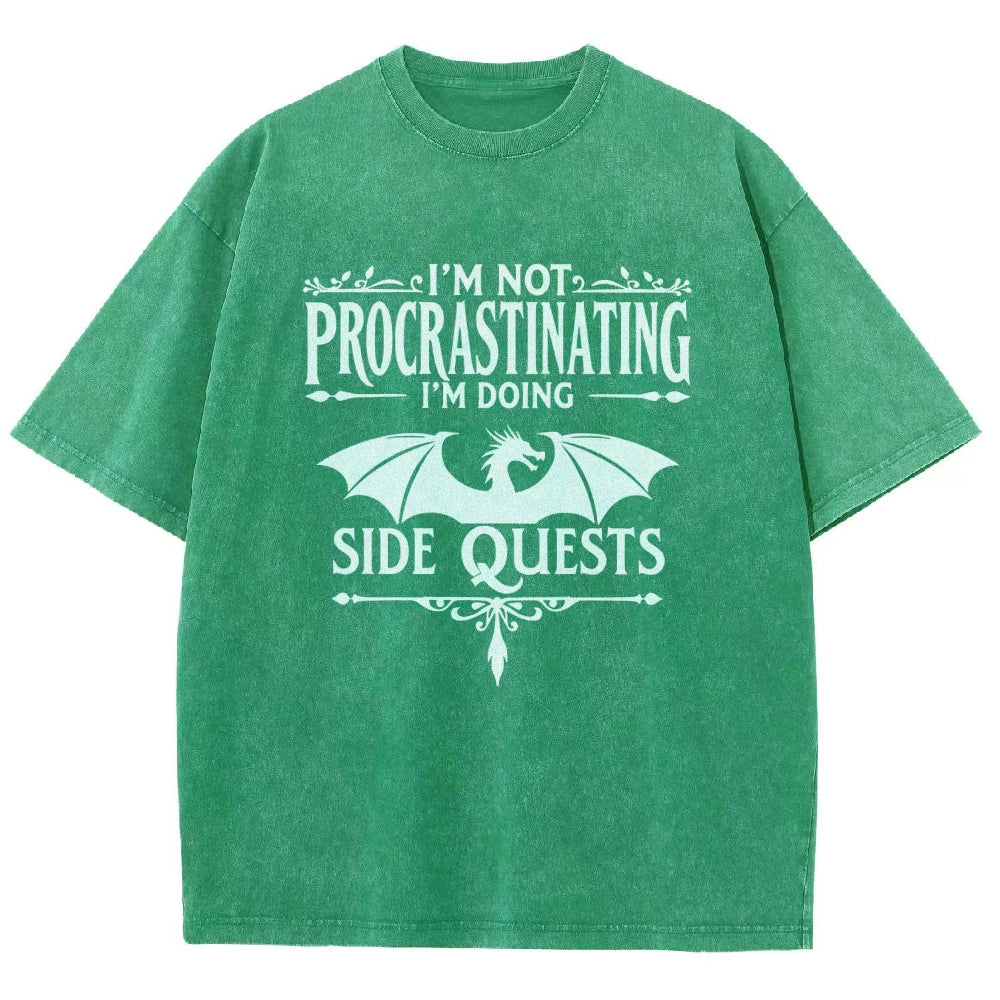 I'm not procrastinating, I'm doing a side quest. Vintage Distressed T-shirt