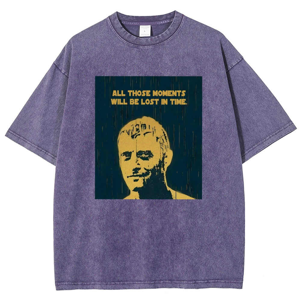 All those moments will be lost in time Vintage Distressed T-shirt